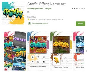 Aplikasi Graffiti Effect Name Art