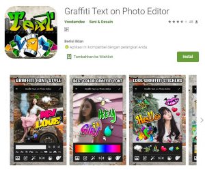 Aplikasi Graffiti Text on Photo Editor
