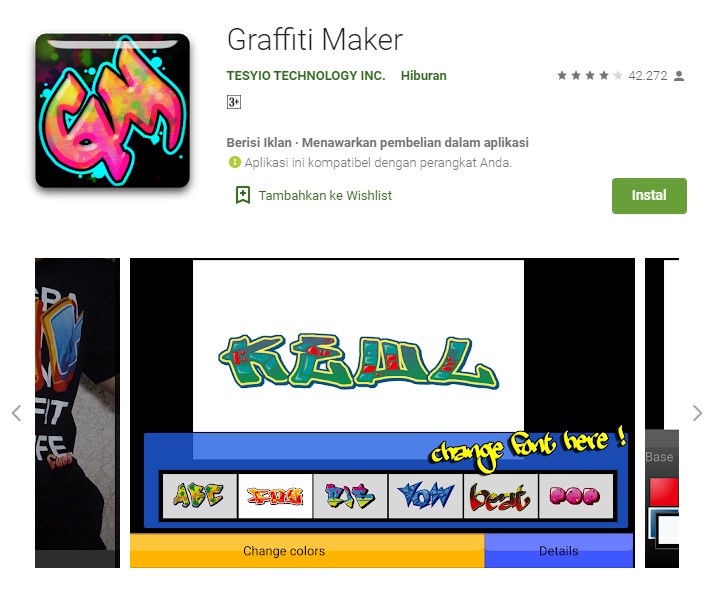 Aplikasi Graffiti maker