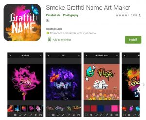 Aplikasi Smoke Graffiti Name Art Maker