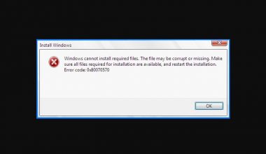 Cara Mengatasi Error Code 0x80070570
