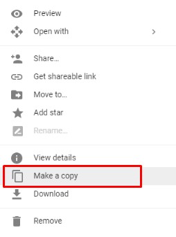 Copy File Google Drive