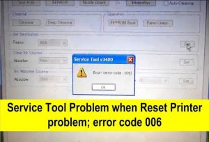 Error Code 006 Service Tool