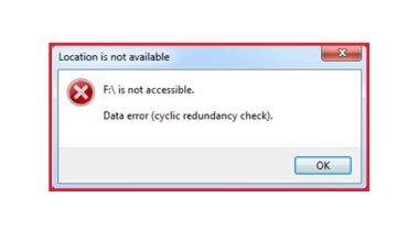 Memperbaiki Data error (cyclic redundancy check)
