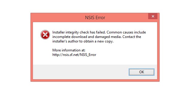 NSIS Error windows 7 8 10