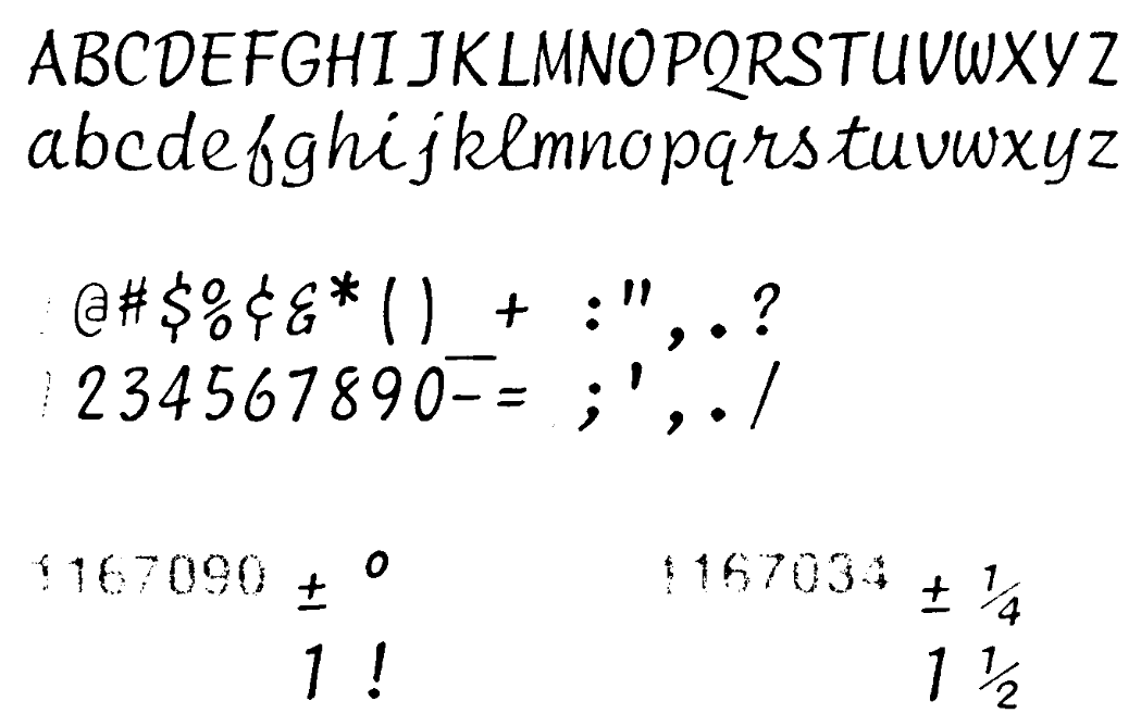 IBM Selectric font