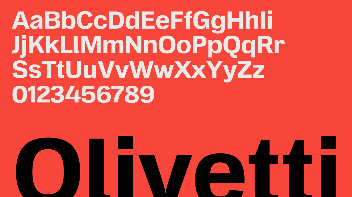 Olivetti font