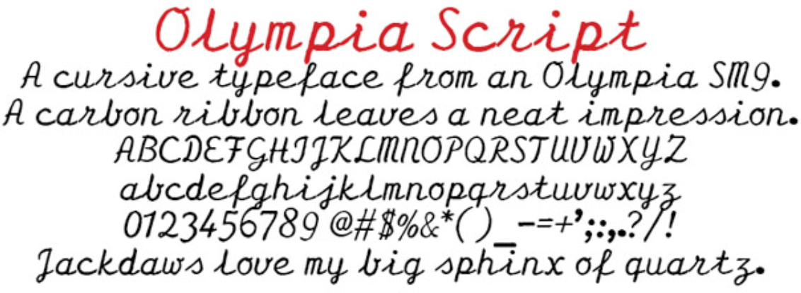 Olympia font