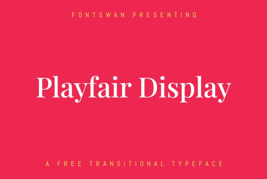 Playfair Display font aesthetic