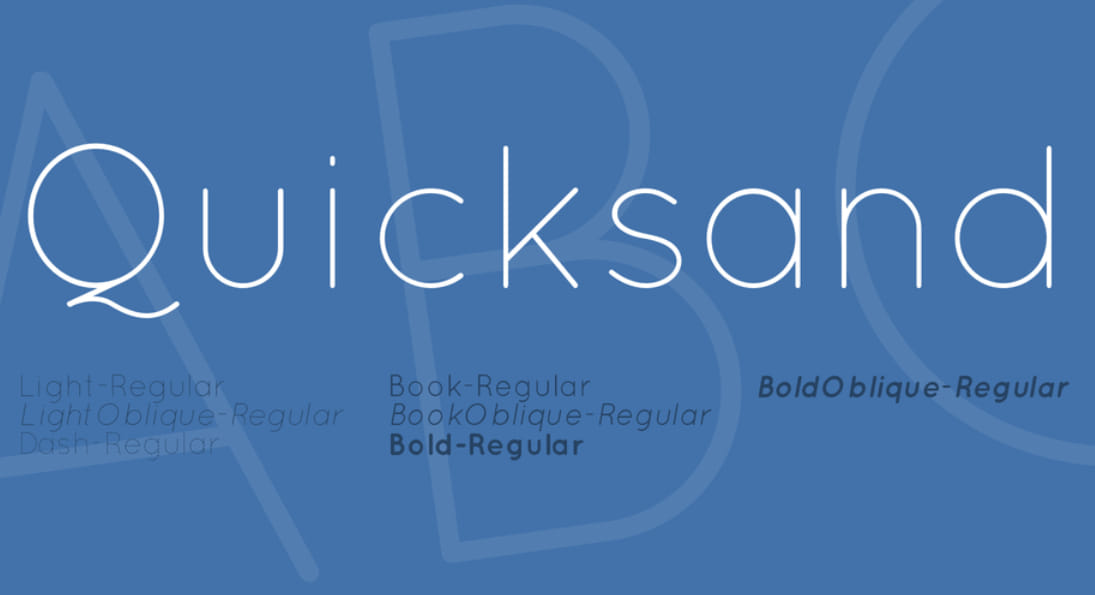 Quicksand font