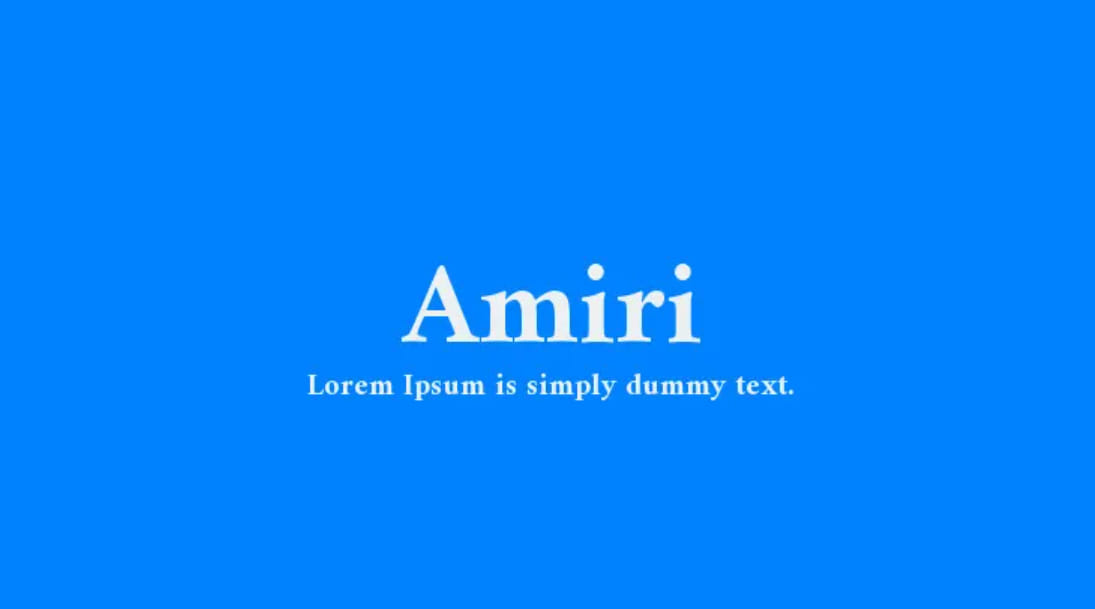 amiri font arabic