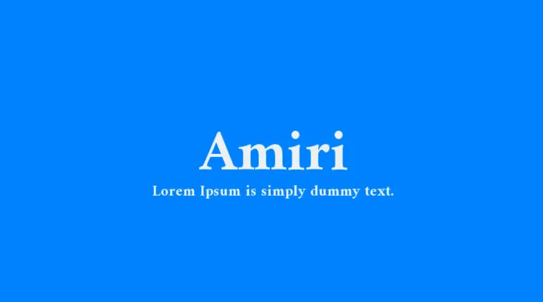 amiri font arabic