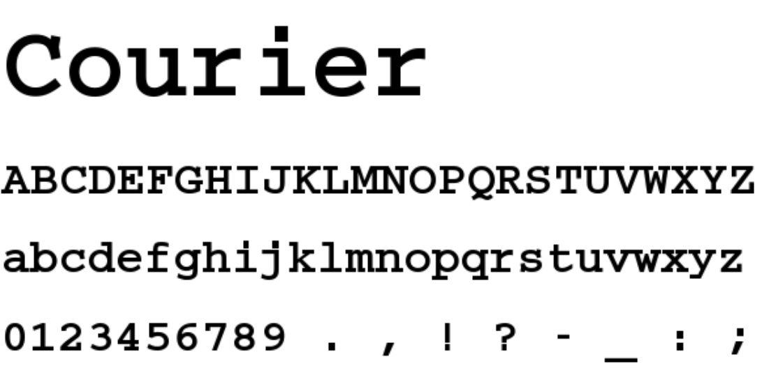 courier font