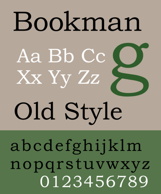 Bookman Old Style Font