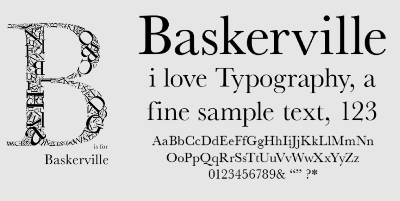 Font Baskerville