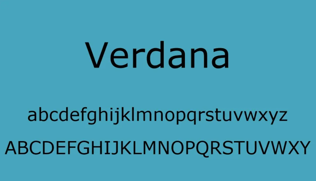 Verdana Font