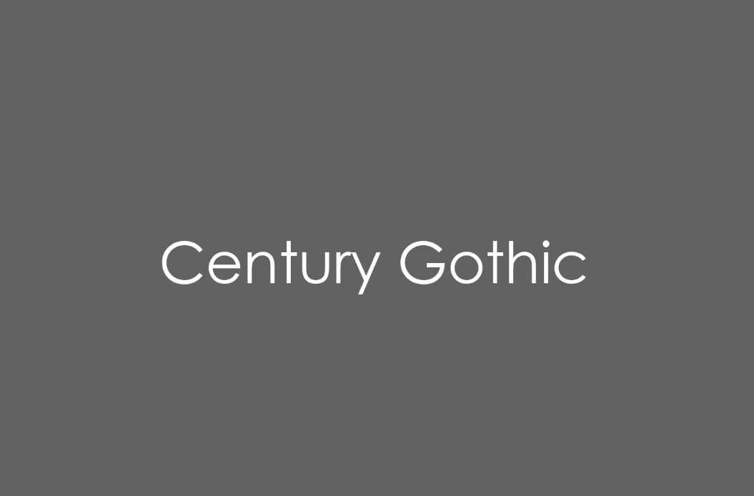 century gothic font